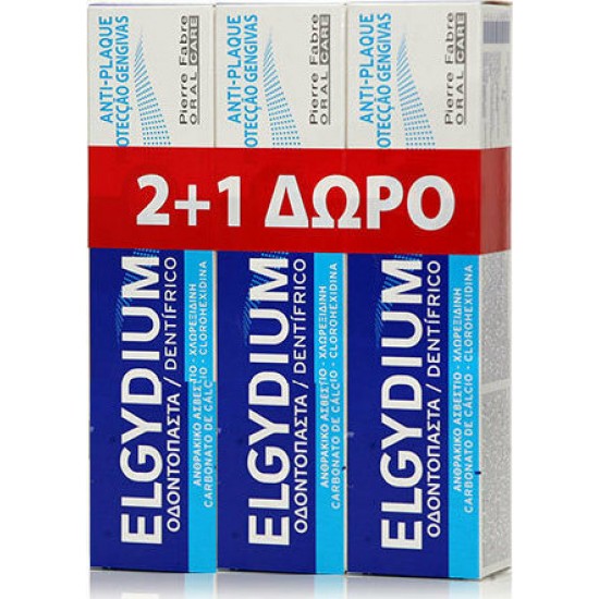 Elgydium Anti-Plaque toothpaste 100 ml 2 & 1 Free