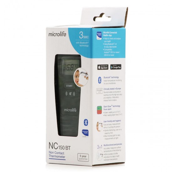 Microlife Baby Digital Forehead Thermometer with Infrared Black