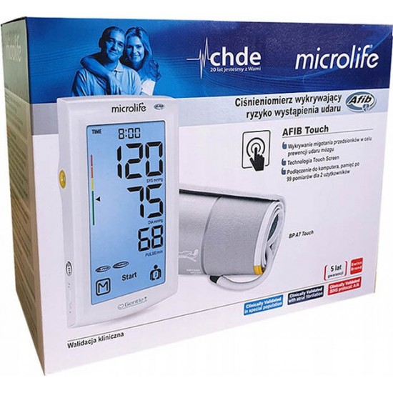 Microlife BP A7 Touch AFIB Digital Arm Blood Pressure Monitor with Arrhythmia detection