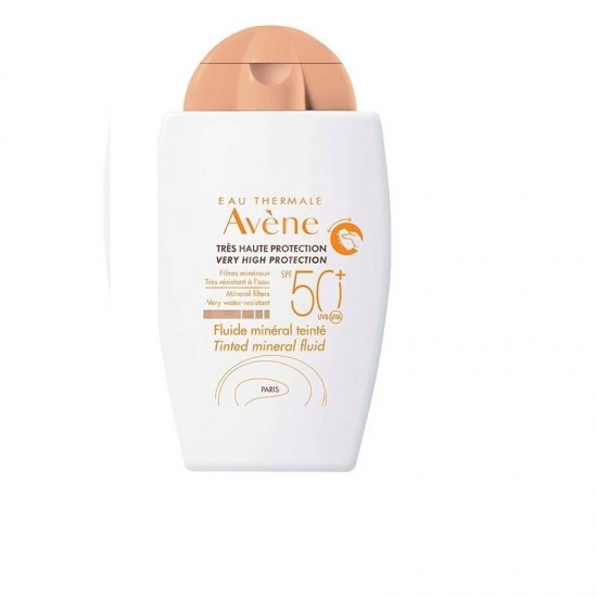 Avene Fluide Mineral Teintee Facial Sunscreen With Color For Sensitive Tolerant Skin SPF50+ 40 ml