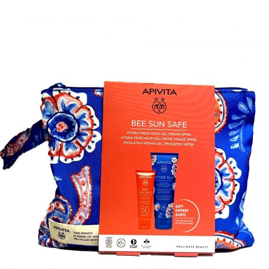 Apivita Bee Sun Safe Hydra Fresh Face Gel-Cream Marine Algae & Propolis SPF50 50 ml + After Sun Face & Body Gel-Cream 100 ml