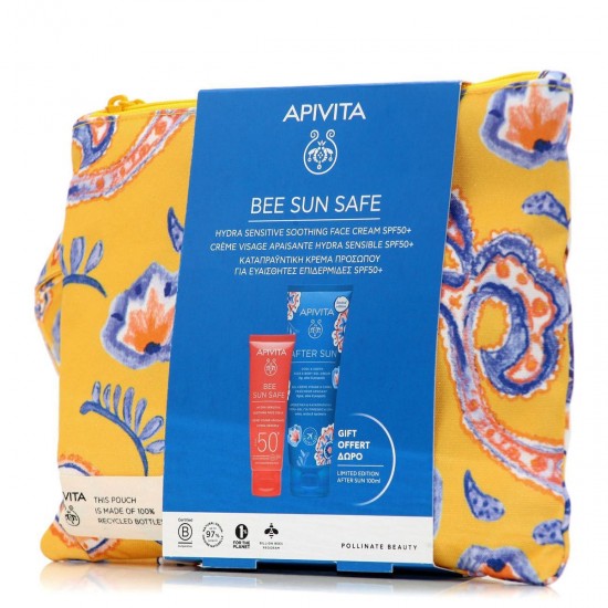 Apivita Bee Sun Safe Hydra Sensitive Soothing Face Cream SPF50+ 50 ml + Gift After Sun Face & Body Gel-Cream 100 ml