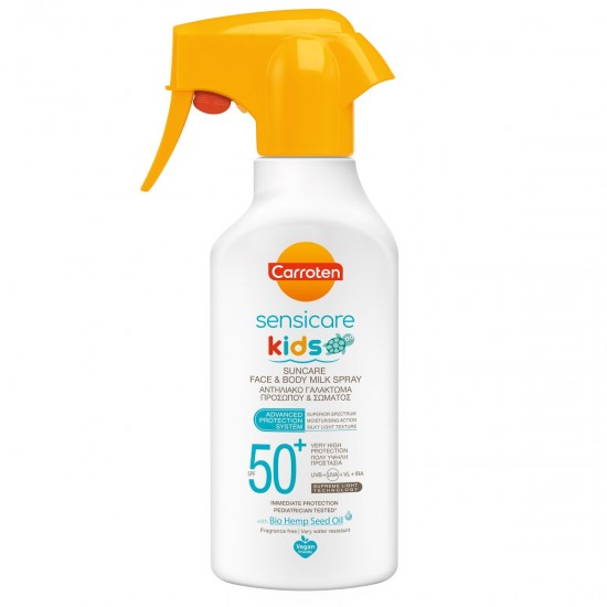 Carroten Sensicare Waterproof Face & Body Kids Sunscreen Emulsion SPF50+ 270ml