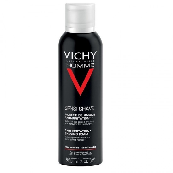 Spuma de ras Vichy Homme anti-iritatii, 200 ml