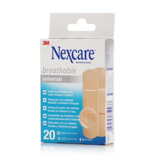 3M Nexcare Breathable Universal Plasters 20pcs