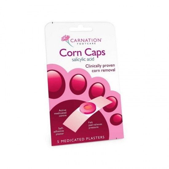 Carnation Corn Caps Callus Removal Pads with Salicylic Acid 5pcs