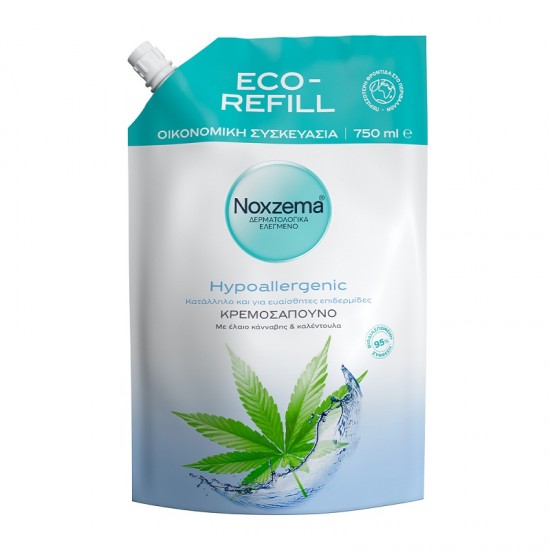 NOXZEMA Liquid Cream Soap Hypoallergenic Hemp Refill 750 ml