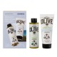 Set Gel de dus si Crema de corp Korres Pure Greek Olive, Sare de mare, 250ml & 200ml