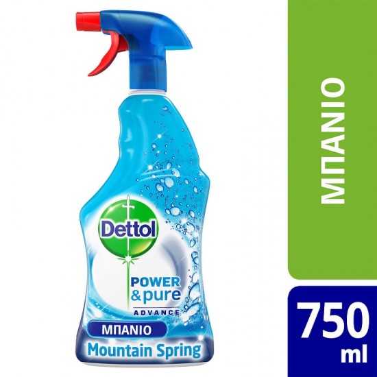 Dettol Power & Pure Advance Cleaning Spray Toilet with Scent Mountain Spring 750ml