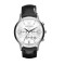 Emporio Armani Watch Chronograph Battery with Black Leather Strap