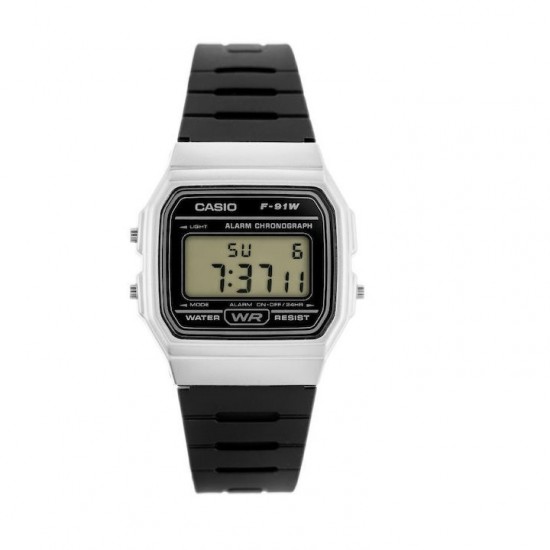 Casio Unisex Retro Vintage Series Digital Watch F-91WM-7A - Classic Silver-Tone