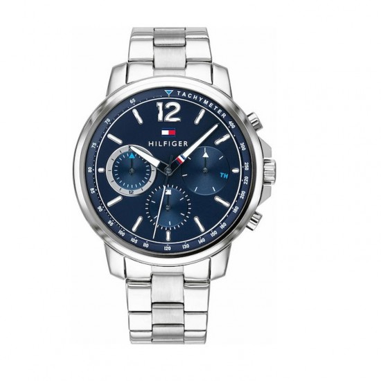 Tommy Hilfiger Landon Watch Chronograph Battery with Silver Metal Bracelet