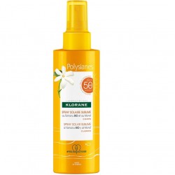 Sunscreen Milk Spray, Klorane Polysianes, with Organic Tamanu & Monoi SPF50 200 ml Sunscreen Milk Spray, Klorane Polysianes, with Organic Tamanu & Monoi SPF50 200 ml