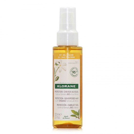 Sunscreen Hair Oil, Klorane Polysianes, with Organic Tamanu & Monoi 100 ml