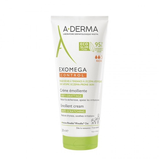 Creme Emolliente Soothing Cream For Atopic Skin, A-Derma Exomega Control, 200 ml