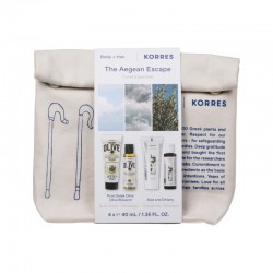 Korres The Aegean Escape Travel Essentials Olive Blossom Shower Gel & Body Cream + Aloe and Dittany Shampoo & Conditioner 4x40ml Korres The Aegean Escape Travel Essentials Olive Blossom Shower Gel & Body Cream + Aloe and Dittany Shampoo & Conditioner 4x40ml