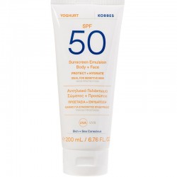 Korres Yoghurt Sunscreen Emulsion Body + Face SPF50 200 ml Korres Yoghurt Sunscreen Emulsion Body + Face SPF50 200 ml