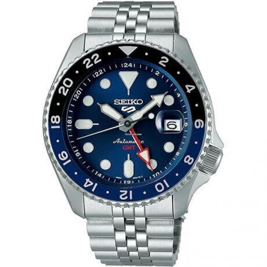 SEIKO 5 Sports GMT SSK003K1 Blue Dial Stainless Steel Automatic SEIKO 5 Sports GMT SSK003K1 Blue Dial Stainless Steel Automatic
