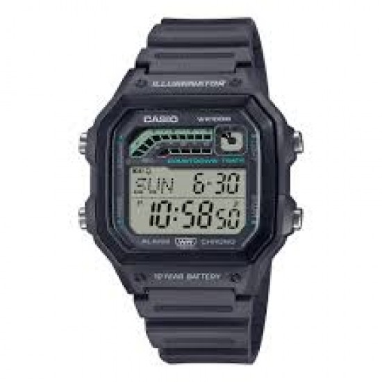Casio Standard Digital Resin Strap Gray Quartz WS-1600H-8AV 100M Men's Watch Casio Standard Digital Resin Strap Gray Quartz WS-1600H-8AV 100M Men's Watch