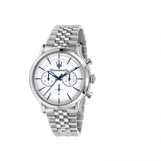 Maserati Vintage Chronograph Men's Watch R8873618034 Steel 42mm Watch White bl Maserati Vintage Chronograph Men's Watch R8873618034 Steel 42mm Watch White bl