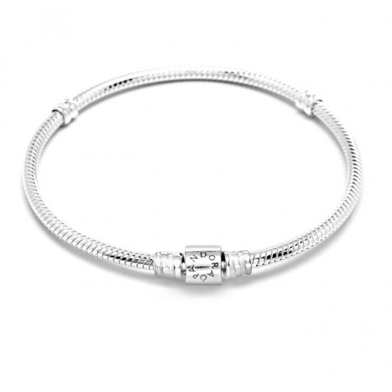 Snake Link Bracelet with Cylinder Lock PANDORA Bracelet 598816C00-15 Snake Link Bracelet with Cylinder Lock PANDORA Bracelet 598816C00-15