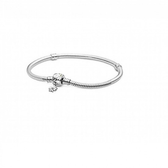 Pandora Moments Daisy Flower Clasp Snake Chain Bracelet 598776C01-23 Pandora Moments Daisy Flower Clasp Snake Chain Bracelet 598776C01-23