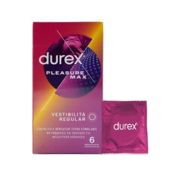 Durex Pleasure Max Ribbed Condoms 6pcs Durex Pleasure Max Ribbed Condoms 6pcs