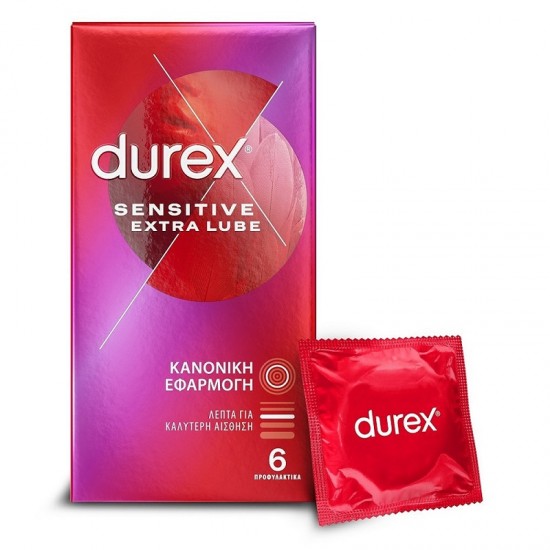 Durex Sensitive Extra Lube Thin Condoms 6pcs Durex Sensitive Extra Lube Thin Condoms 6pcs