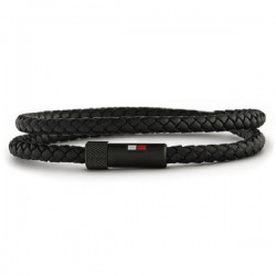 Brățară din piele pentru bărbați Tommy Hilfiger Jewelry, neagră - 2790262S Brățară din piele pentru bărbați Tommy Hilfiger Jewelry, neagră - 2790262S