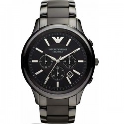 Ceas bărbătesc Emporio Armani, cronograf, cu baterie, 47 mm, cu brățară ceramică neagră AR1451 Ceas bărbătesc Emporio Armani, cronograf, cu baterie, 47 mm, cu brățară ceramică neagră AR1451