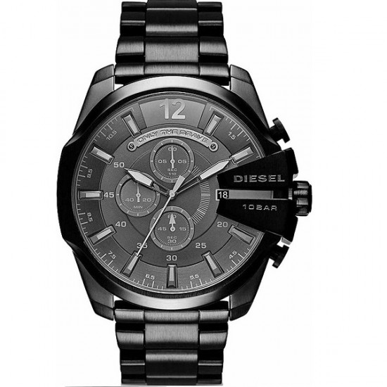 Diesel Mega Chief Men's Watch 51mm Chronograph Battery with Black Metal Bracelet- DZ4355 Diesel Mega Chief Men's Watch 51mm Chronograph Battery with Black Metal Bracelet- DZ4355