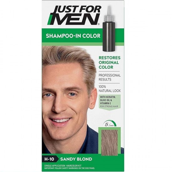 Șampon vopsit păr Just For Men cu șampon H10 Blond Nisipiu 66 ml Șampon vopsit păr Just For Men cu șampon H10 Blond Nisipiu 66 ml