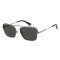 Polaroid Men's Sunglasses with Gray Metal Frame and Black Polarized Lens PLD6131/S R80/M9