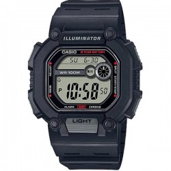 Casio Digital Women's Watch with Black Rubber Strap W-737H-1AVDF Casio Digital Women's Watch with Black Rubber Strap W-737H-1AVDF