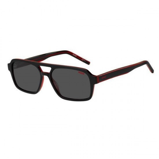 Hugo Boss Men's Sunglasses with Black Plastic Frame and Black Lens HG 1241/S OIT/IR Hugo Boss Men's Sunglasses with Black Plastic Frame and Black Lens HG 1241/S OIT/IR