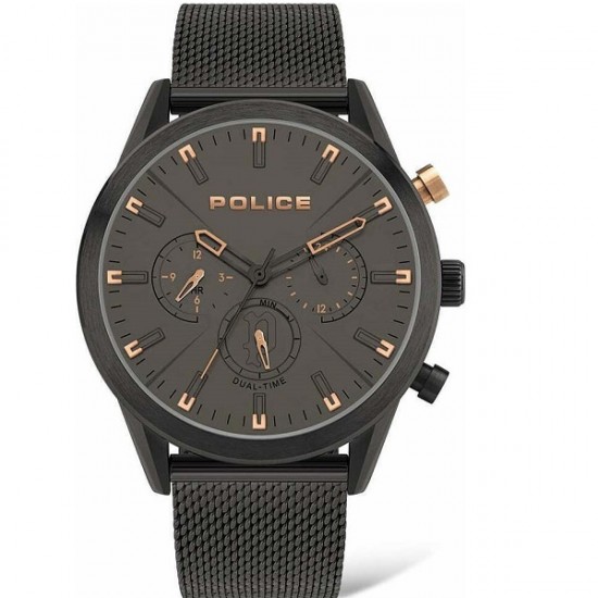 Police Men's Watch Battery with Black Metal Bracelet PL.16021JSB/79MM Police Men's Watch Battery with Black Metal Bracelet PL.16021JSB/79MM