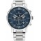 Tommy Hilfiger Evan Men's Watch 44mm Chronograph Battery with Silver Metal Bracelet 1710409