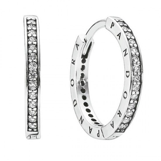 Pandora Earrings made of Silver with Stones 290558CZ Pandora Earrings made of Silver with Stones 290558CZ