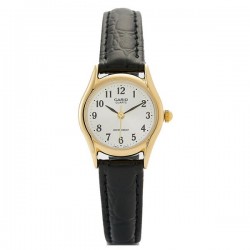 Casio Collection Women's Watch with Black Leather Strap LTP-1094Q-7B2RDF Casio Collection Women's Watch with Black Leather Strap LTP-1094Q-7B2RDF