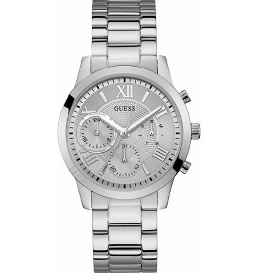 Guess Women's Watch Chronograph with Silver Metal Bracelet  W1070L1