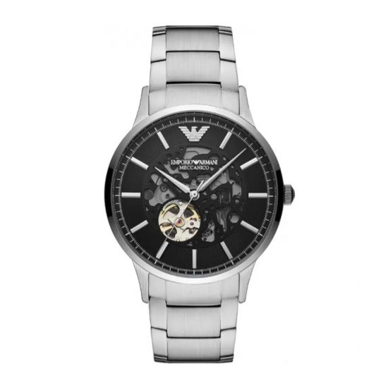Emporio Armani Renato Stainless Steel Skeleton Dial Automatic AR60055 Mens Watch