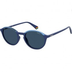 Ochelari de soare unisex Polaroid cu rama de plastic albastru si lentile polarizate albastre PLD6125/S PJP/C3 Ochelari de soare unisex Polaroid cu rama de plastic albastru si lentile polarizate albastre PLD6125/S PJP/C3