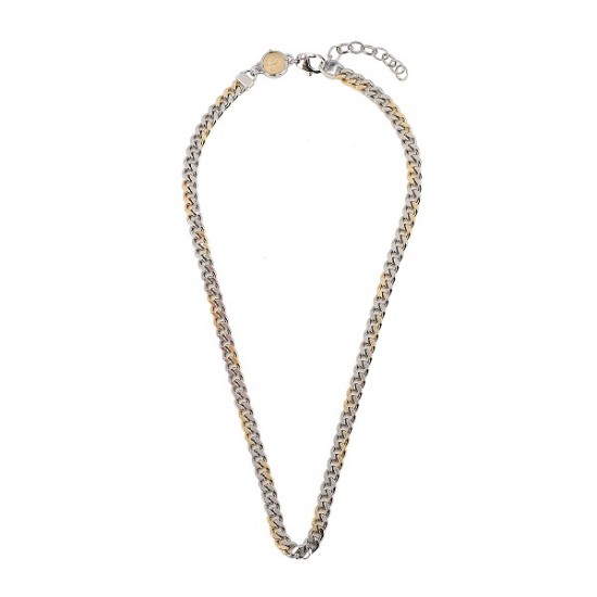 Diesel Two-tone Chain Neck made of Steel Gold-plated Length 54.5cm DX1355931