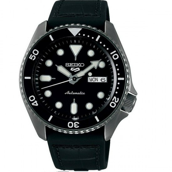 Seiko Men's Watch 42.5mm Automatic with Black Leather Strap  SRPD65K3