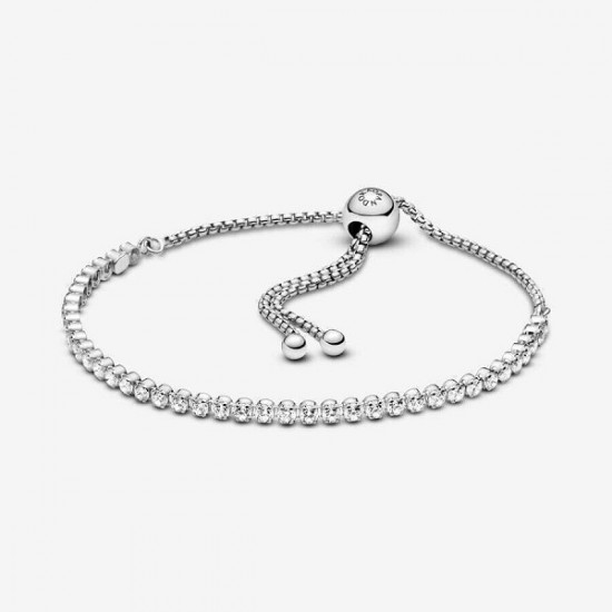 Pandora Women's Bracelet Riviera made of Rose Gold 14K with Zircon 599375C01-1