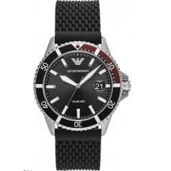Ceas de mână pentru bărbați Emporio Armani Diver 43mm cu baterie și curea de cauciuc neagră AR11341 Ceas de mână pentru bărbați Emporio Armani Diver 43mm cu baterie și curea de cauciuc neagră AR11341