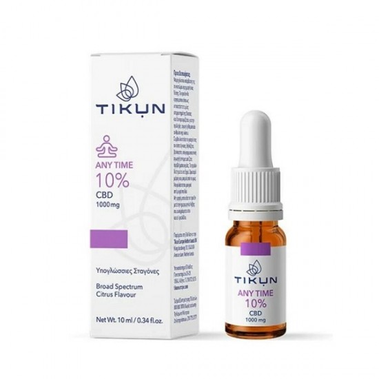 Tikun Any Time Ulei Produse din cânepă (CBD) în Picături 1000mg cu 10% CBD cu aromă de Citrice 10ml Tikun Any Time Ulei Produse din cânepă (CBD) în Picături 1000mg cu 10% CBD cu aromă de Citrice 10ml