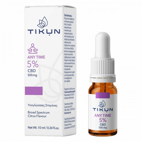 Tikun Any Time Ulei Produse din cânepă (CBD) în Picături 500mg cu 5% CBD cu aromă de Citrice 10ml Tikun Any Time Ulei Produse din cânepă (CBD) în Picături 500mg cu 5% CBD cu aromă de Citrice 10ml
