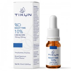 Tikun Night Time CBD 750mg & CBN 250mg Ulei Produse din cânepă (CBD) în Picături 1000mg cu aromă de Citrice 10ml Tikun Night Time CBD 750mg & CBN 250mg Ulei Produse din cânepă (CBD) în Picături 1000mg cu aromă de Citrice 10ml