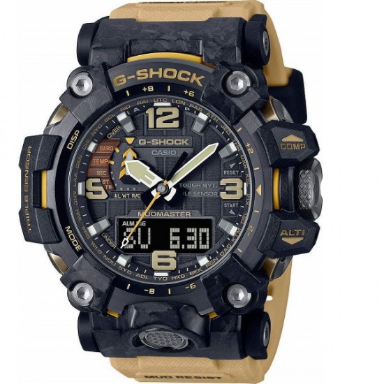 Casio G-Shock Mudmaster Men's Watch 54mm Solar with Beige Rubber Strap GWG-2000-1A5ER Casio G-Shock Mudmaster Men's Watch 54mm Solar with Beige Rubber Strap GWG-2000-1A5ER